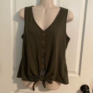 Sanctuary Front Cotton Knit Top